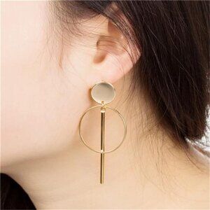 ✨ Double Circle Hoop Earrings | Statement Dangle Hoops for Women ✨